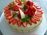 Entremets fraise-chocolat blanc