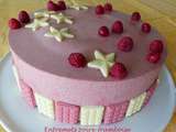 Entremets poire-framboise