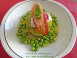 Flans de petits pois au lard croustillant