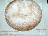 GÂTEAU de capri chocolat blanc-amande