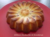 Gâteau rhubarbe et framboise