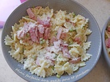 Mini farfalle aux petits pois et jambon