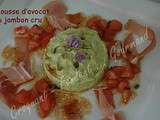 Mousse d'avocat au jambon cru