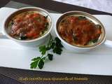 Œufs cocotte aux épinards et tomate