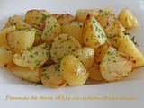 Pommes de terre rôties au citron et parmesan