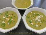 Potage courgettes petits pois