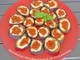 Rondelles d’aubergines à la mozzarella *- Bal du livre 5