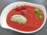 Soupe de fraises et chantilly au basilic * – Recette autour d’un ingrédient#134