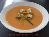 Soupe froide épicée au lait de coco – Recettes autour d’un ingrédient #100