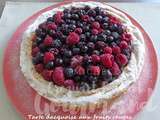 Tarte dacquoise aux fruits rouges