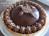 Tarte double chocolat et caramel