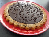 Tarte financière tigrée au chocolat