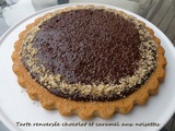 Tarte renversée chocolat et caramel aux noisettes