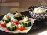 Bouchée de crudités au  fromage végétal  de cacahuettes #apéro