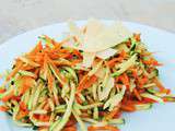 Salade de courgettes et carottes crues au citron et parmesan