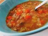 Soupe de mescia au bouillon de pot au feu