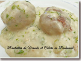 Boulettes de viande et céleri en béchamel