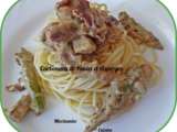 Carbonara de poulet et asperges