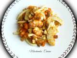 Macaroni au Potiron, Fonds d’Artichauts et Gambas