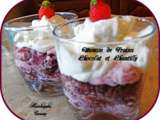 Mousse de fraises, chocolat et chantilly