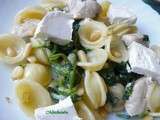 Orecchiette au Poulet, Fromage de chèvre et Roquette; Le Vieux Cannet des Maures