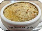 Soupe gratinée aux russules