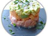 Tartare de saumon, avocat et melon