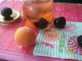 Detox water abricots et glaçons à la cerise