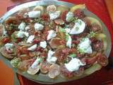 Salade tomates, figues, mozzarella