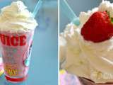 Du milk-shake fraise