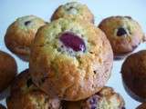 Muffins Cerises-Chocolat blanc