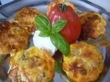 Petits flans tomate-chèvre-basilic