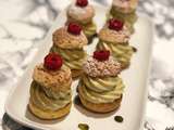 Choux pistache framboise (en étapes)