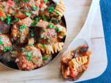 Boulettes de boeuf et pâtes à la sauce tomate au Cookeo