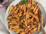 Penne crémeuse au chorizo et poulet