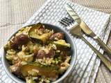 Riz aux Chipolatas Courgettes Petits Pois Recette Cookeo