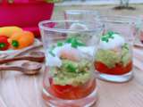 Verrine Avocat Crevette et Fromage Frais