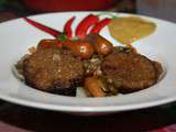 Lentilles vertes de beauce et roti de seitan fumé