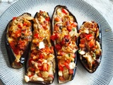 Aubergines farcies à la mozzarella