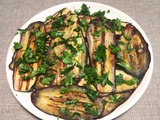 Aubergines grillées et persillées