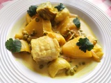 Lotte aux légumes et au curcuma