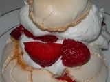 Meringue fraises chantilly