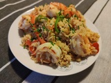 Riz sauté aux gambas