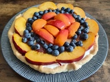Tarte panna cotta et fruits de saison