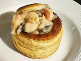 Vol au vent aux crevettes et aux Saint-Jacques