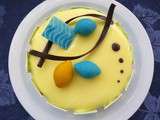 Entremet au citron bleu