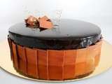 Entremet chocolat-orange-noisettes