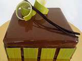 Entremet chocolat-vanille et citron