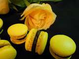 Macaron aux roses jaunes