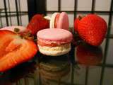 Macarons vanille et fraises